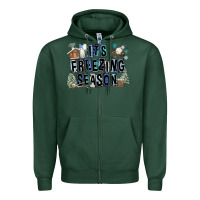 Sports Green It's Freezing Season Zipper Hoodie - FaDigitalArtStudio