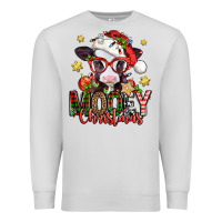 Dove Grey mooey christmas baby calf Premium Sweatshirt - Jasminsmagicworld