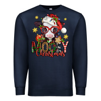 Navy mooey christmas baby calf Premium Sweatshirt - Jasminsmagicworld