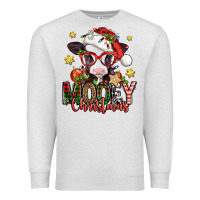 Oatmeal Heather mooey christmas baby calf Premium Sweatshirt - Jasminsmagicworld
