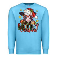 Ocean Blue mooey christmas baby calf Premium Sweatshirt - Jasminsmagicworld