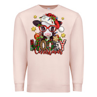 Pale Pink mooey christmas baby calf Premium Sweatshirt - Jasminsmagicworld