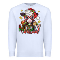 White mooey christmas baby calf Premium Sweatshirt - Jasminsmagicworld