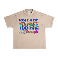 French Oak you are enough with daisies Urban Heavy Tee - texasbilliewilder
