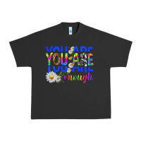 Pigment Black you are enough with daisies Urban Heavy Tee - texasbilliewilder