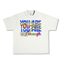 Pistachio you are enough with daisies Urban Heavy Tee - texasbilliewilder