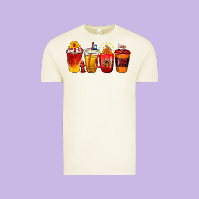 Vintage Tee firefighter coffee cups