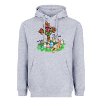 Heather Grey religious easter bunny cross Heavyweight Hoodie - AdoDesignShop