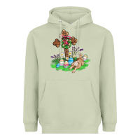 Matcha religious easter bunny cross Heavyweight Hoodie - AdoDesignShop