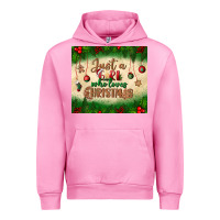 Fuchsia Pink just a girl who loves christmas tumbler Urban Hoodie - BundleAndBundleShop