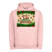 Pigment Salmon just a girl who loves christmas tumbler Urban Hoodie - BundleAndBundleShop