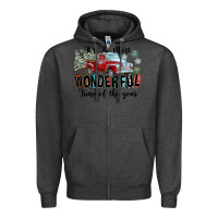 Charcoal Heather It's The Most Wonderful Time Of The Year Zipper Hoodie - FaDigitalArtStudio