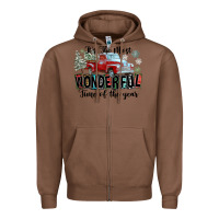 Chestnut It's The Most Wonderful Time Of The Year Zipper Hoodie - FaDigitalArtStudio