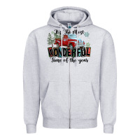 Heather Grey It's The Most Wonderful Time Of The Year Zipper Hoodie - FaDigitalArtStudio