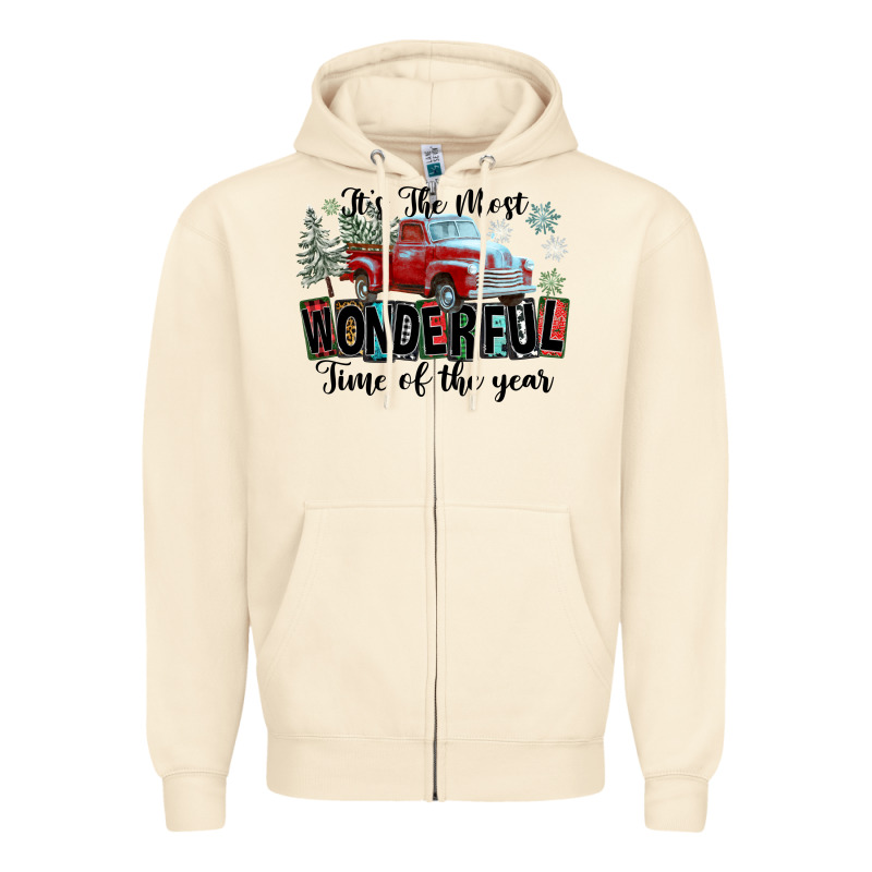 It's The Most Wonderful Time Of The Year Zipper Hoodie by FaDigitalArtStudio | Teevron