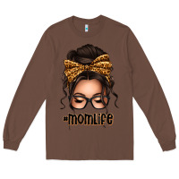 Chestnut caucasian leopard messy bun mom life Long Sleeve Tee - texasbilliewilder