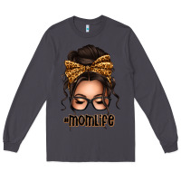 Smoke caucasian leopard messy bun mom life Long Sleeve Tee - texasbilliewilder