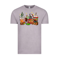 Vintage Zinc Christmas coffee cups with French Bulldog Vintage Tee - RanaPortraitStore