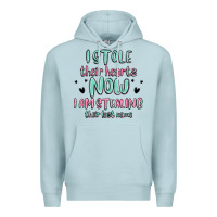 Blue Mist i stole their hearts now i am stealing their last Premium Hoodie - MaliasSmallBusiness