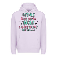 Lilac i stole their hearts now i am stealing their last Premium Hoodie - MaliasSmallBusiness