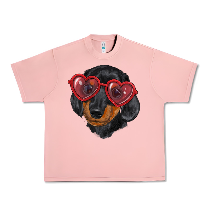 Dachshund With Love Glasses Urban Heavy Tee by RanaPortraitStore | Teevron