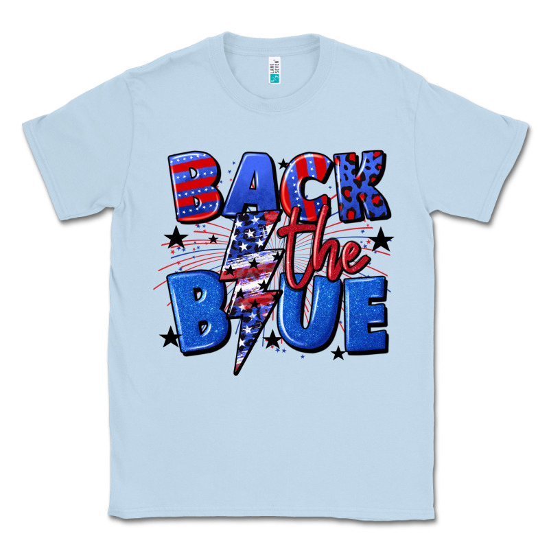 Back The Blue With Lightning Bolt 4th Of July Classic Tee by CowGirlArtShop | Teevron