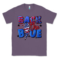 Lavender Back the blue with lightning bolt 4th of july Classic Tee - CowGirlArtShop