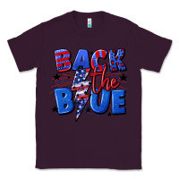 Plum Back the blue with lightning bolt 4th of july Classic Tee - CowGirlArtShop