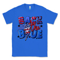 True Royal Back the blue with lightning bolt 4th of july Classic Tee - CowGirlArtShop