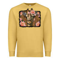 Western Floral Giraffe Premium Sweatshirt | Teevron