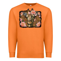 Carrot Western Floral Giraffe Premium Sweatshirt - LillyAllenDesigns