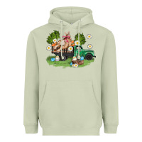 Matcha easter truck with bunny Heavyweight Hoodie - AdoDesignShop