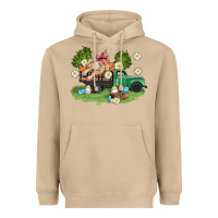 Mushroom easter truck with bunny Heavyweight Hoodie - AdoDesignShop