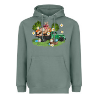 Sage easter truck with bunny Heavyweight Hoodie - AdoDesignShop