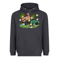 Smoke easter truck with bunny Heavyweight Hoodie - AdoDesignShop