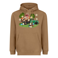 Toasted Coconut easter truck with bunny Heavyweight Hoodie - AdoDesignShop