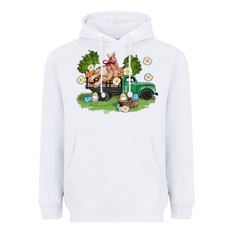 Easter Truck With Bunny Heavyweight Hoodie by AdoDesignShop | Teevron