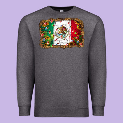 Christmas Lights Mexican Flag Premium Sweatshirt Designed By Jasminsmagicworld