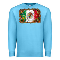 Ocean Blue Christmas lights Mexican flag Premium Sweatshirt - Jasminsmagicworld