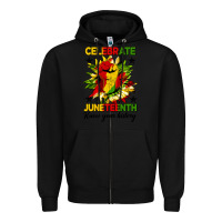 Black celebrate juneteenth know your history Zipper Hoodie - HRA Design Shop