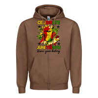 Chestnut celebrate juneteenth know your history Zipper Hoodie - HRA Design Shop