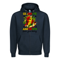 Navy celebrate juneteenth know your history Zipper Hoodie - HRA Design Shop