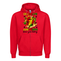 Red celebrate juneteenth know your history Zipper Hoodie - HRA Design Shop