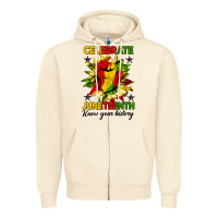 Sandshell celebrate juneteenth know your history Zipper Hoodie - HRA Design Shop