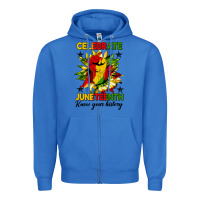 True Royal celebrate juneteenth know your history Zipper Hoodie - HRA Design Shop