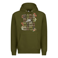 Army Green mama mama mama mama western flower Premium Hoodie - NancyCooperArtShop