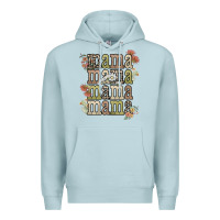 Blue Mist mama mama mama mama western flower Premium Hoodie - NancyCooperArtShop