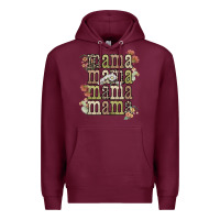 Burgundy mama mama mama mama western flower Premium Hoodie - NancyCooperArtShop