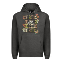 Charcoal Heather mama mama mama mama western flower Premium Hoodie - NancyCooperArtShop