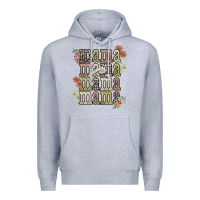 Heather Grey mama mama mama mama western flower Premium Hoodie - NancyCooperArtShop